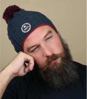 cappello pompon blu scuro Creamy Gin navy