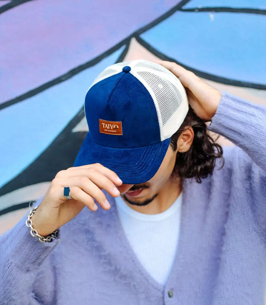 Cappellino Corduroy Trucker navy