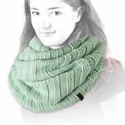 Sciarpa ad anello agata verde