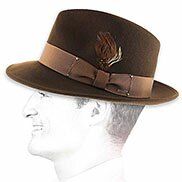 Cappello trilby Bailey marrone