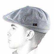 Cappello piatto blu grigio