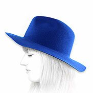 Cappello feltro blu donna