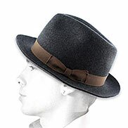 cappello fedora grigio