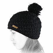 Berretto pompon grigio scuro