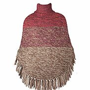 collo colorato frange poncho nappa