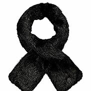 sciarpa di pelliccia nero finto