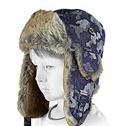 Camo blu cappello bambini trapper
