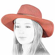 cappello di paglia rosa