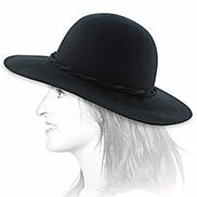 Cappello tesa larga feutre nero