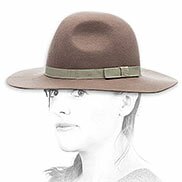 Cappello tesa larga Brixton grigio