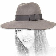 Cappello tesa larga Brixton feltro grigio