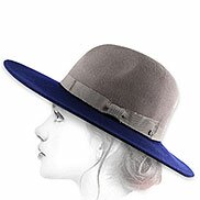 Brixton fedora feltro nero rosa