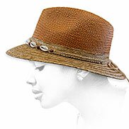 cappello di paglia bicolore