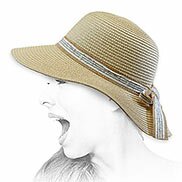 cappello di paglia beige