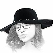 Cappello tesa larga Flchet nero