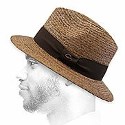 treccia beige di cappello di paglia