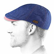 Cappellino piatto blu denim