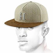 Snapback beige logo metallo