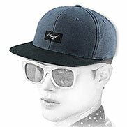 Snapback grigio scuro visiera nera