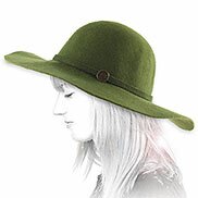 Cappello tesa larga verde