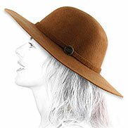 Cappello tesa larga beige