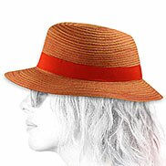 Fedora rosso feminin