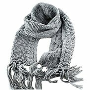 Beige foulard frange