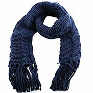 Navy sciarpa con frange