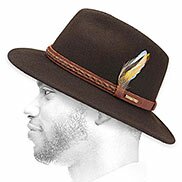 Stetson di feltro marrone fedora