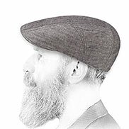 berretto grigio lino