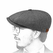 berretto di lino grigio