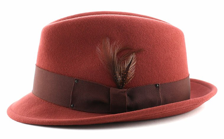 Cappello feutre uomo arancione