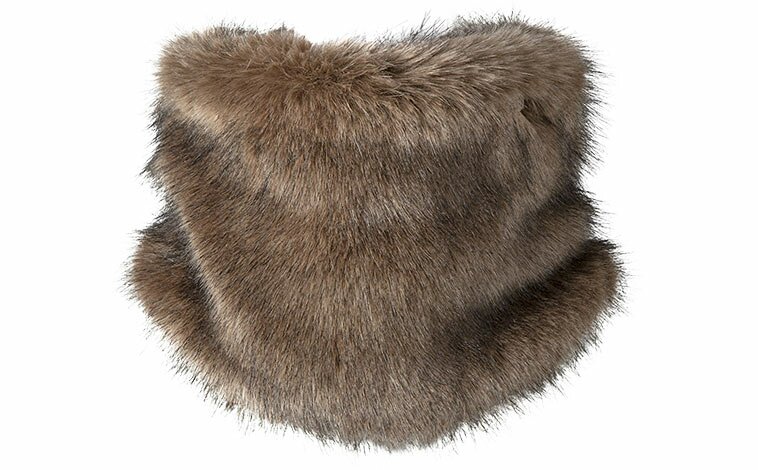 Sciarpa ad anello finta pelliccia Barts marrone