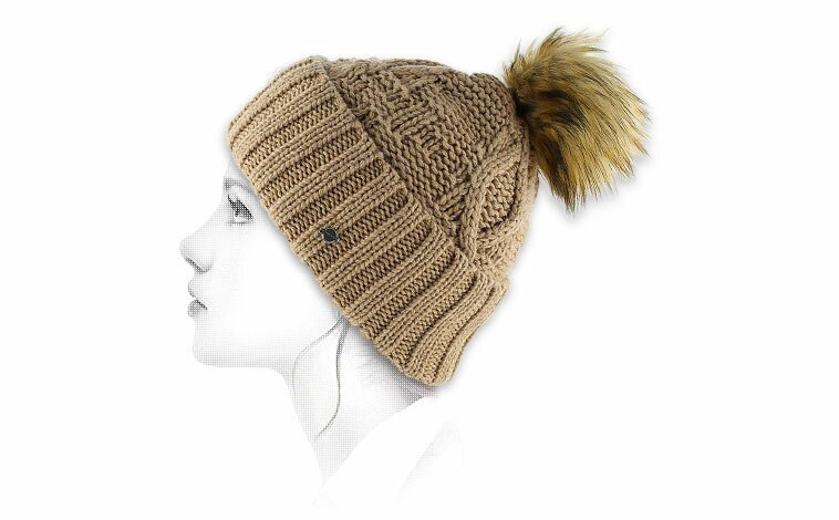 Berretto pompon pelliccia